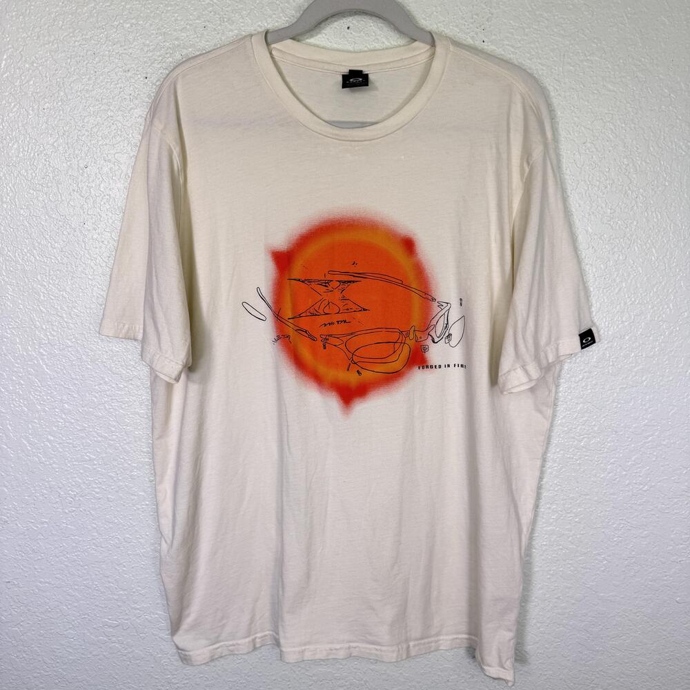Oakley Shirt Mens 2XL Forged In Fire Graphic Art Of Oakley Tee Tshirt XXL